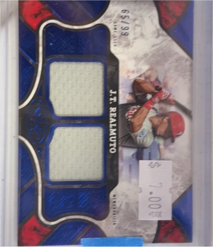 2022 Topps Museum Collection J.T. Realmuto Quad Relic #SPPPQR-JR — front