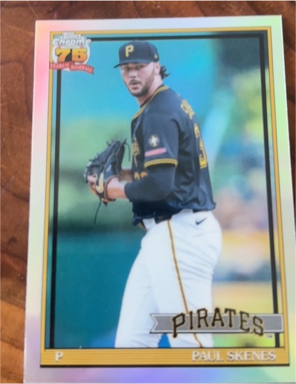 2026 Topps Chrome 75th Anniversary #91CB-15 Paul Skenes — front