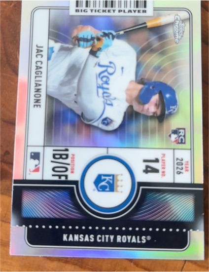 2026 Topps Chrome #BTP-22 Jac Caglianone Big Ticket Player — front