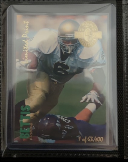 1993 Classic Four Sport #LP13 Jerome Bettis Limited Print Rookie Card — front