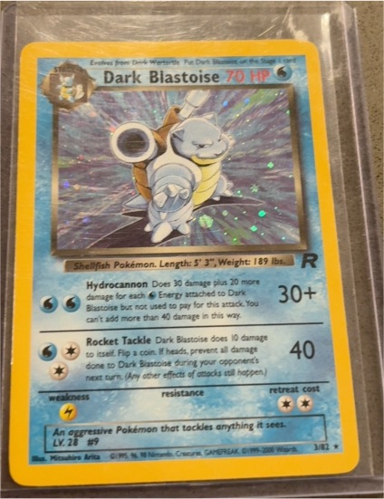 1999 Pokémon Team Rocket #3 Dark Blastoise — front