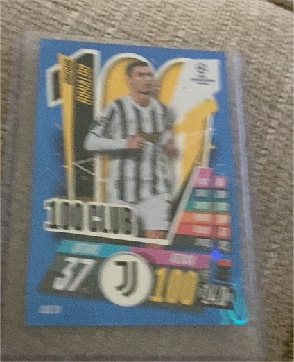 2020-21 Topps Match Attax UEFA Champions League 100 Club Insert Cristiano Ronaldo Juventus #CLU10 — front