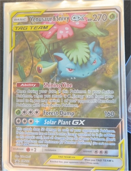 Pokémon TCG Venusaur & Snivy GX SM229 Tag Team GX — front