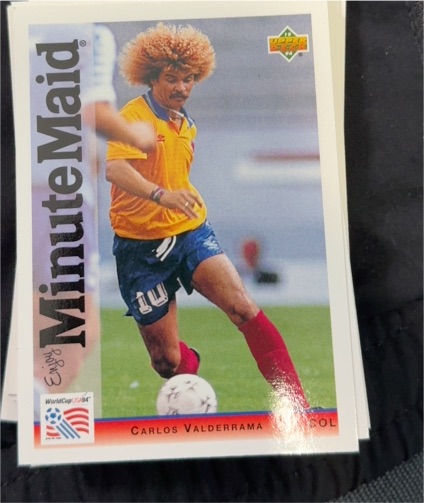1994 Upper Deck World Cup Minute Maid #2 Carlos Valderrama — front