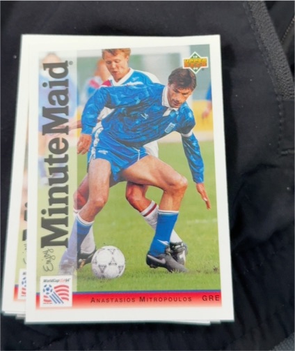 1994 Upper Deck World Cup Minute Maid #10 Anastasios Mitropoulos — front