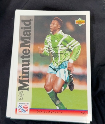 1994 Upper Deck World Cup Minute Maid #9 Daniel Amokachi — front