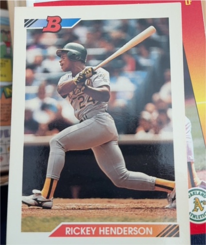 1992 Bowman #166 Rickey Henderson — front