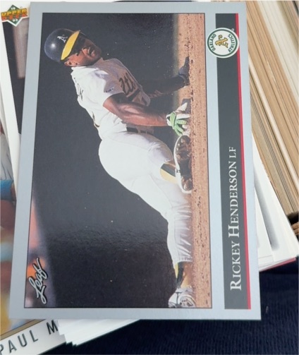 1992 Leaf #116 Rickey Henderson Oakland Athletics — front