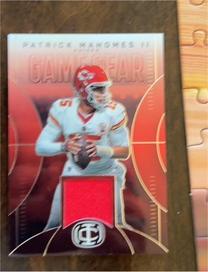 2025 Panini Icon Collection #GG-5 Patrick Mahomes II Game Gear Jersey Patch — front