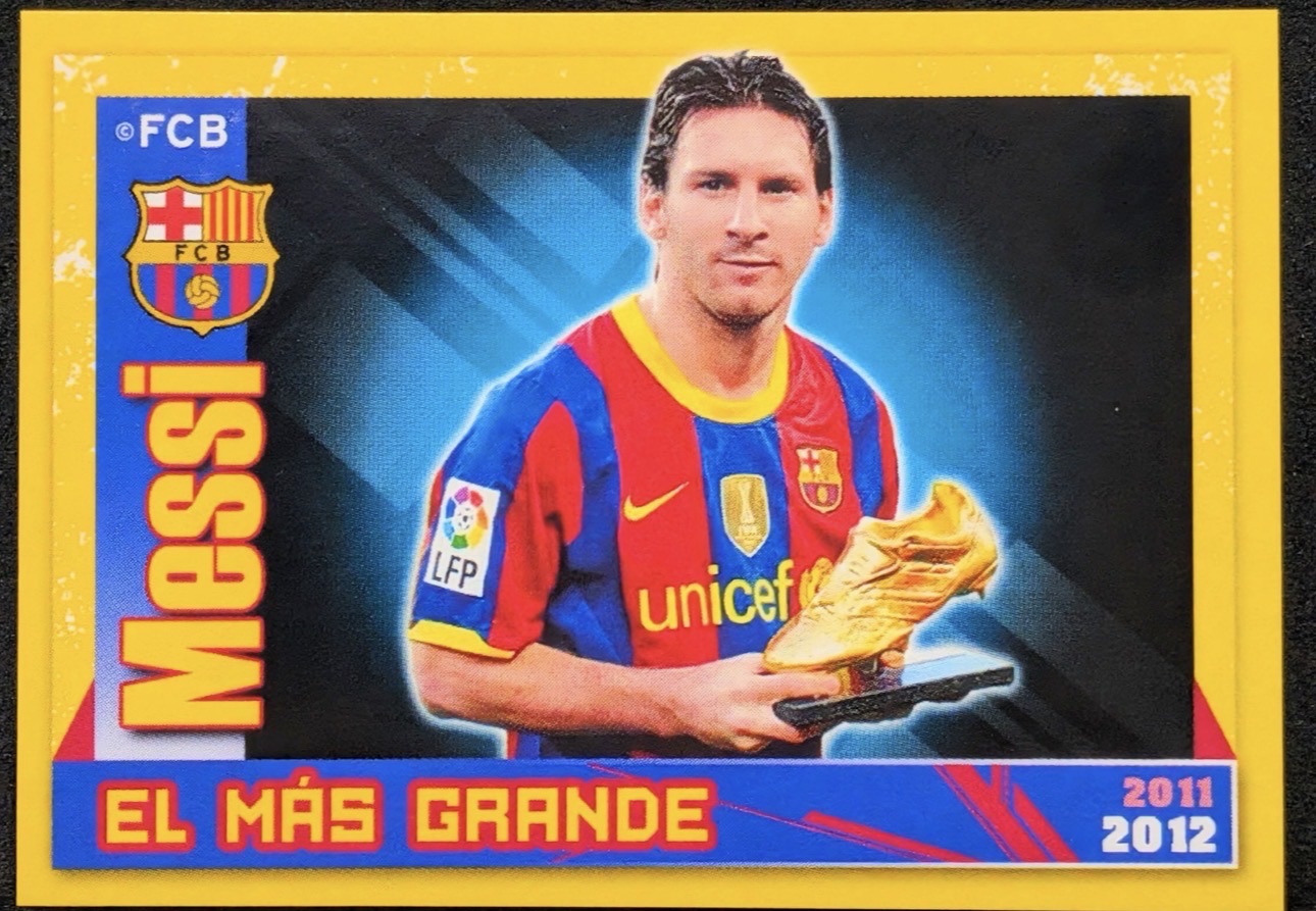 2011-12 Panini FC Barcelona Stickers El Mas Grande Lionel Messi #145 — front