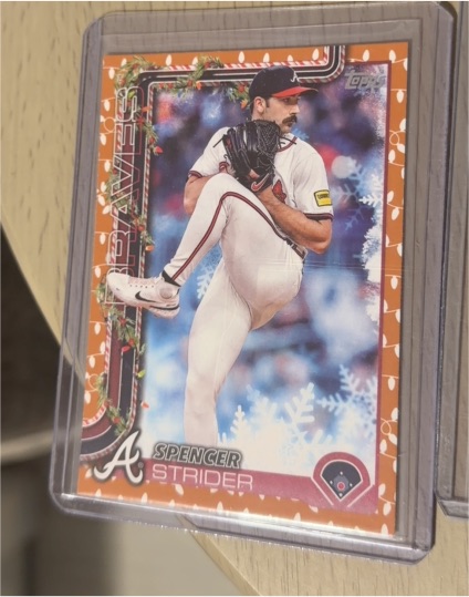 2025 Topps Holiday #H75 Spencer Strider — front