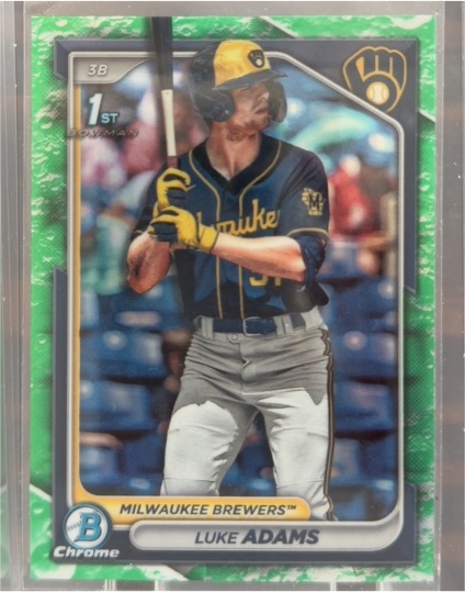 2024 Bowman Chrome #BCP-50 Luke Adams — front