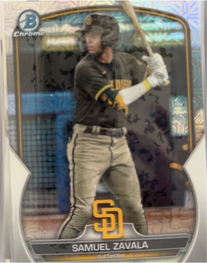 2023 Bowman Chrome #BCP-241 Samuel Zavala Mojo Refractor — front
