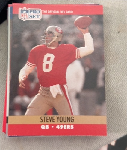 1990 Pro Set #645 Steve Young — front