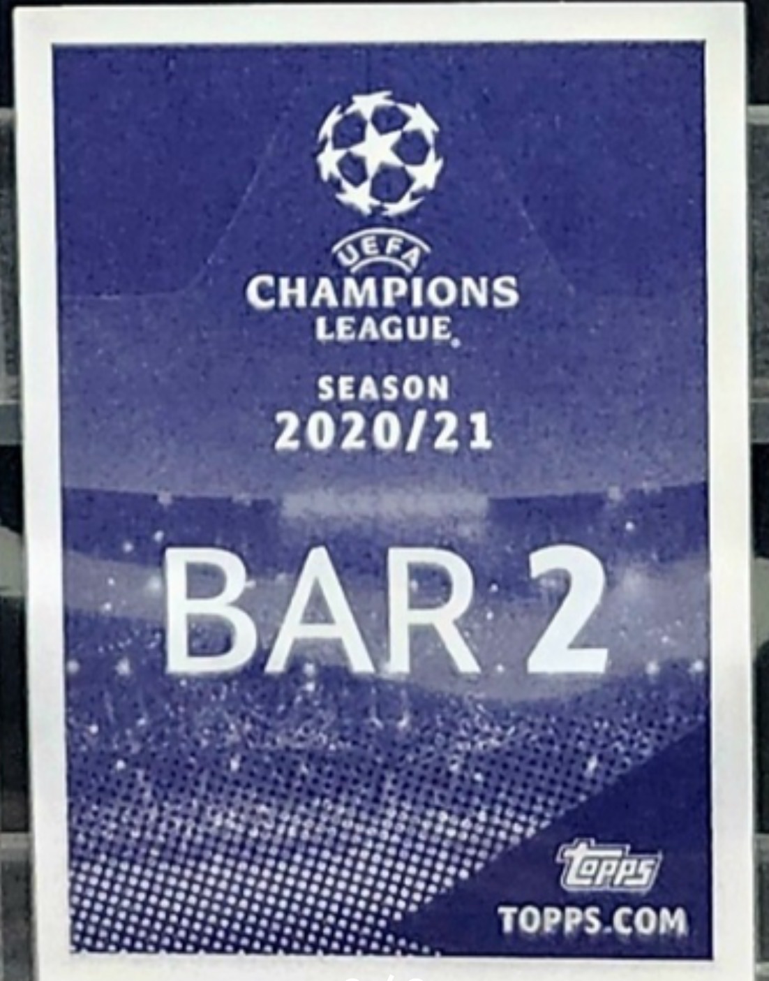 2020 Topps UEFA Champions League Season 2020/21 BAR 2 — front