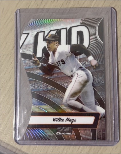 2024 Topps Stadium Club Chrome Triumvirates #TVN-4 Willie Mays — front