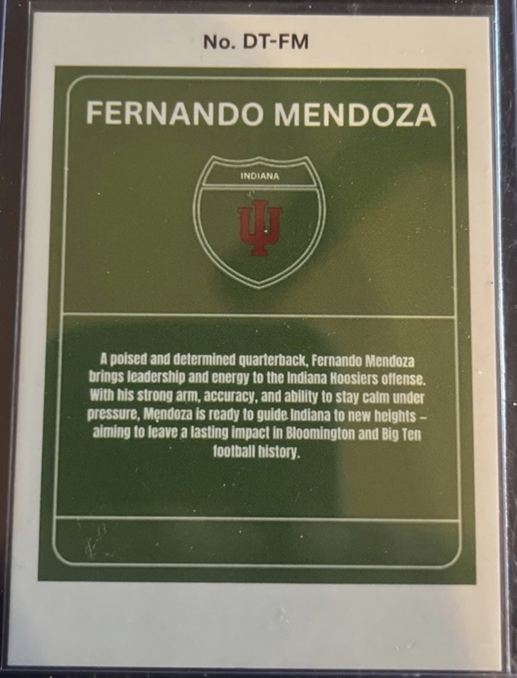 2025 Bowman University Chrome #55AV-19 Fernando Mendoza — front