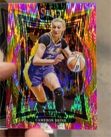 2025 Panini Select WNBA #9 Cameron Brink Pink Ice Prizm — front