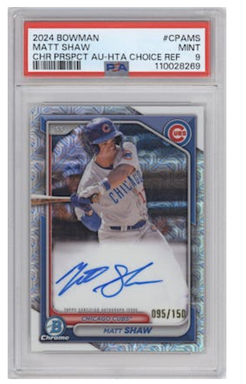 2024 Bowman Chrome Prospect Autographs #CPAMS Matt Shaw — front