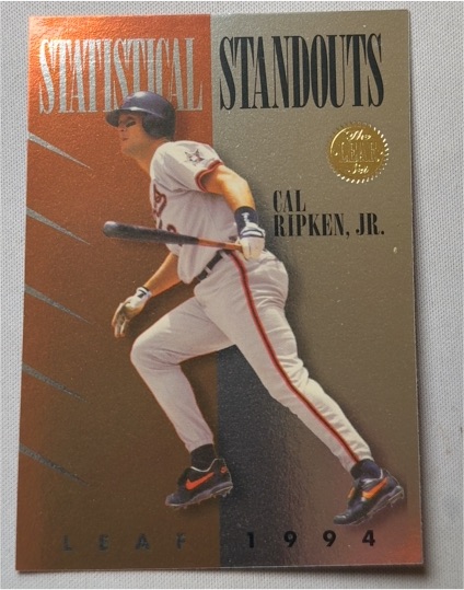 1994 Leaf Statistical Standouts #10-10 Cal Ripken Jr. — front