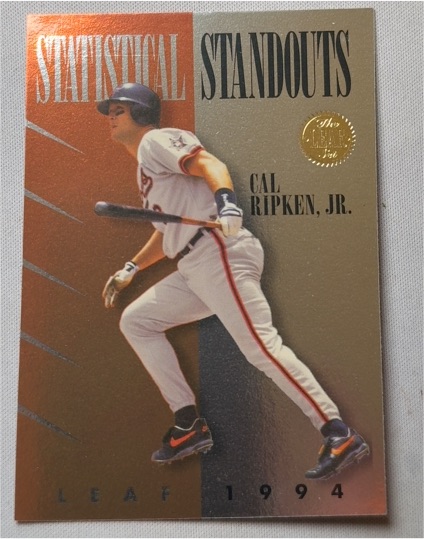 1994 Leaf Statistical Standouts #10 Cal Ripken, Jr. — front