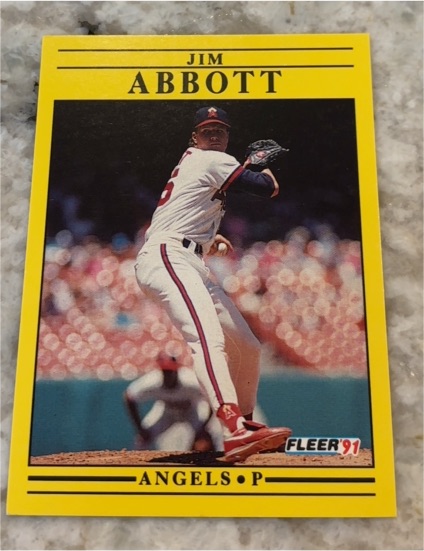 1991 Fleer #305 Jim Abbott — front