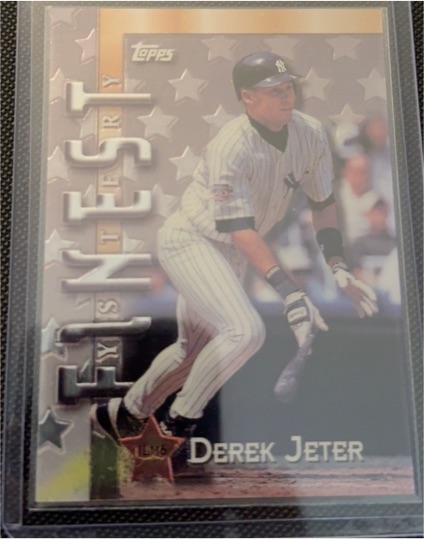 1997 Topps Finest Mystery Interleague Match-Up #ILM6 Derek Jeter — front