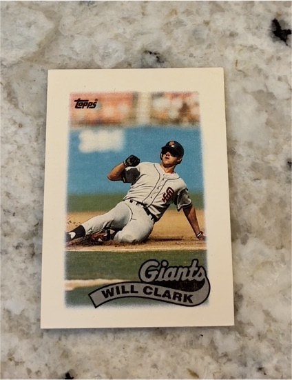 1989 Topps League Leaders Minis #41 Will Clark — front