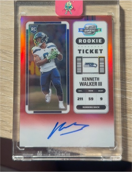 2022 Panini Contenders Optic #126 Kenneth Walker III Rookie Ticket — front