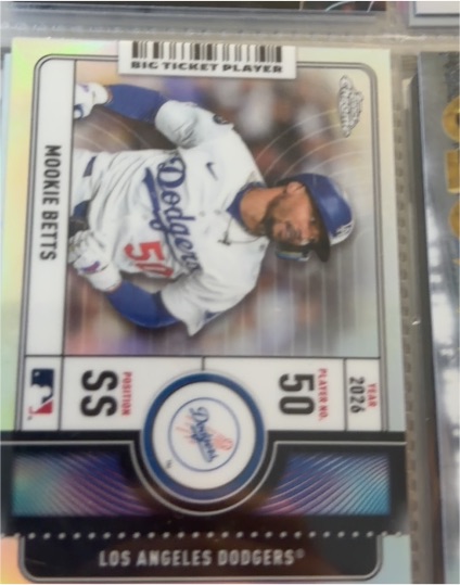 2026 Topps Chrome Big Ticket Player #BTP-8 Mookie Betts — front