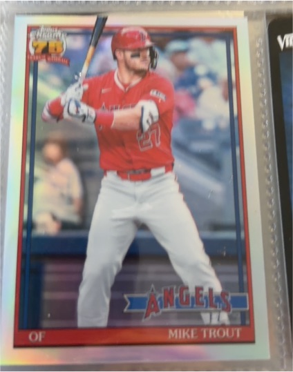 2026 Topps Chrome 1991 Mike Trout #91CB-6 Los Angeles Angels — front