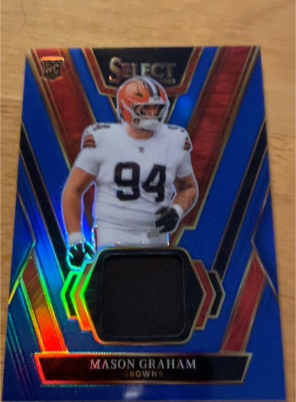 2025 Panini Select #RSW-MGM Mason Graham Rookie Patch — front