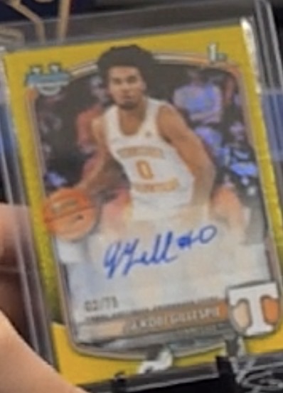 2025 Bowman University Chrome #CPA-JI Yuzhou Guo — front