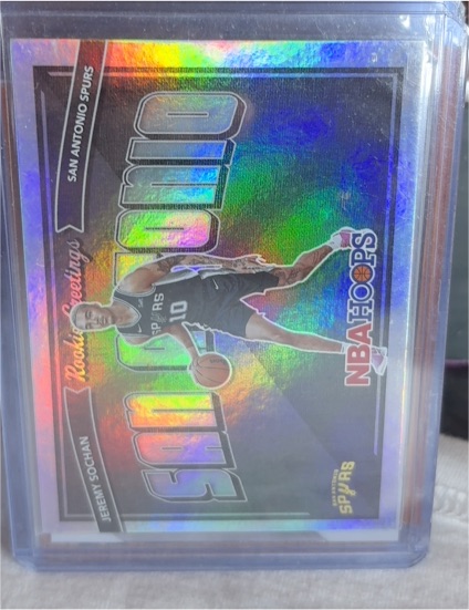 2022-23 Panini NBA Hoops Rookie Greetings #9 Jeremy Sochan — front