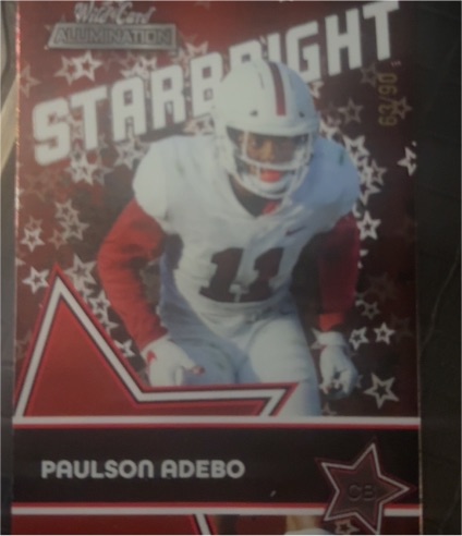 2021 Wild Card Alumination Starbright #SB-32 Paulson Adebo — front