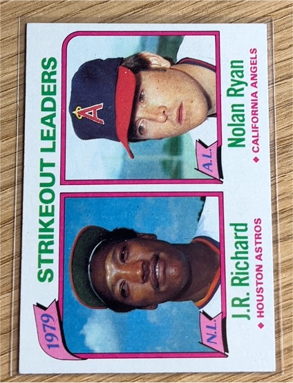 1980 Topps #206 Strikeout Leaders Nolan Ryan / J.R. Richard — front