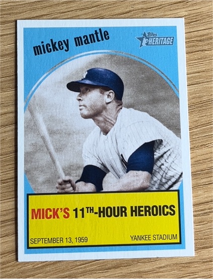 2008 Topps Heritage Baseball Flashbacks #BF8 Mickey Mantle — front