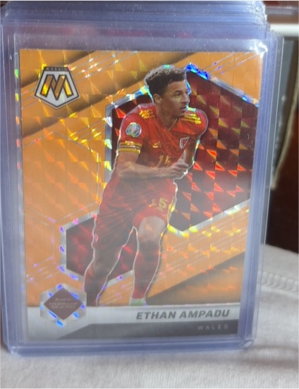 2021 Panini Mosaic World Cup Orange Fluorescent #84 Ethan Ampadu — front