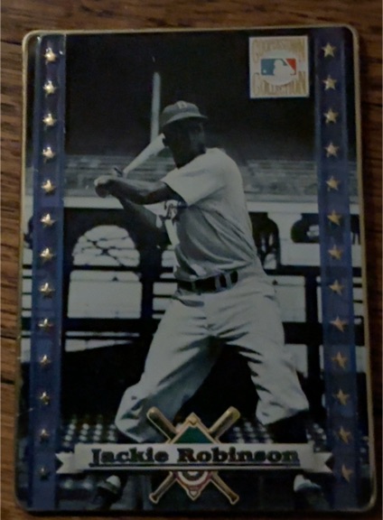 1996 Metallic Impressions #5 Jackie Robinson Dodgers — front