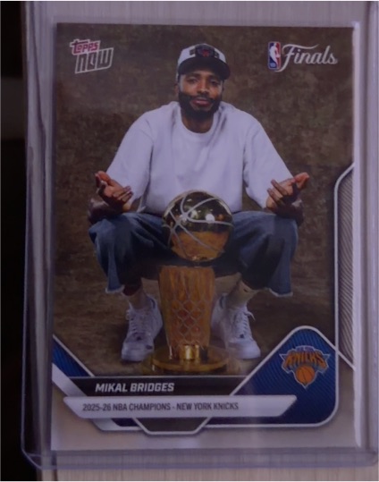 2025-26 Topps Now NBA Finals #C4-SP Mikal Bridges — front
