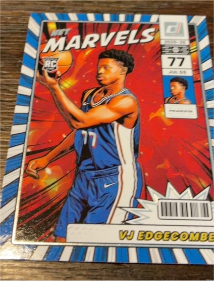 2025-26 Panini Donruss #10 VJ Edgecombe Net Marvels Rookie Insert — front