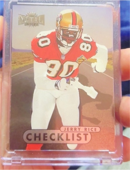 1998 Skybox Metal Universe #199 Jerry Rice Checklist — front
