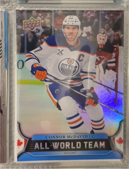 2025-26 Upper Deck Extended Series #AWT-18 Connor McDavid All-World Team — front