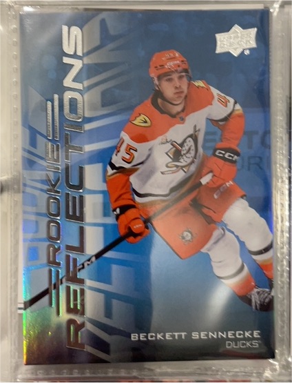 2025-26 Upper Deck #RR-13 Beckett Sennecke Rookie Reflections Anaheim Ducks — front