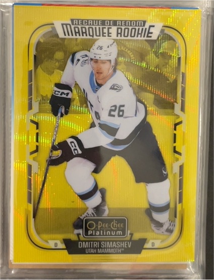 2025-26 O-Pee-Chee Platinum Marquee Rookie Dmitri Simashev Utah Mammoth — front