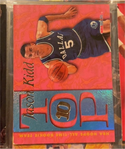 1995-96 SkyBox NBA Hoops Top 10 All-Time Rookie Team #AR10 Jason Kidd — front