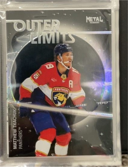 2025-26 SkyBox Metal Universe #OL-58 Matthew Tkachuk Outer Limits — front