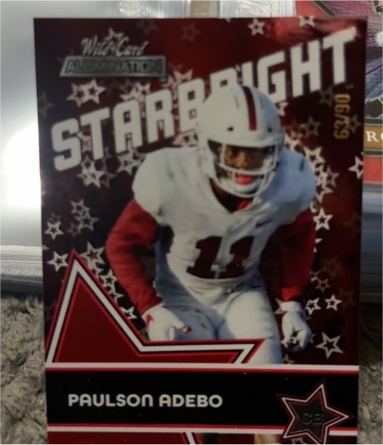 2021 Wild Card Alumination Starbright #SB-32 Paulson Adebo — front