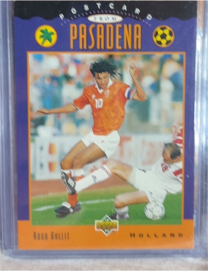1994 Upper Deck World Cup #306 Ruud Gullit Postcard from Pasadena — front