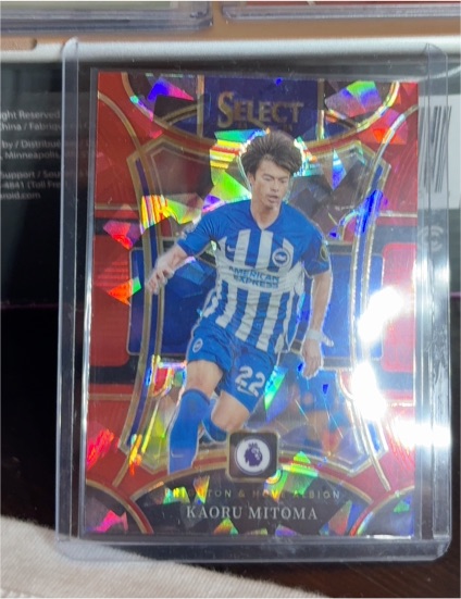 2023-24 Panini Select Premier League #121 Kaoru Mitoma Red Ice — front